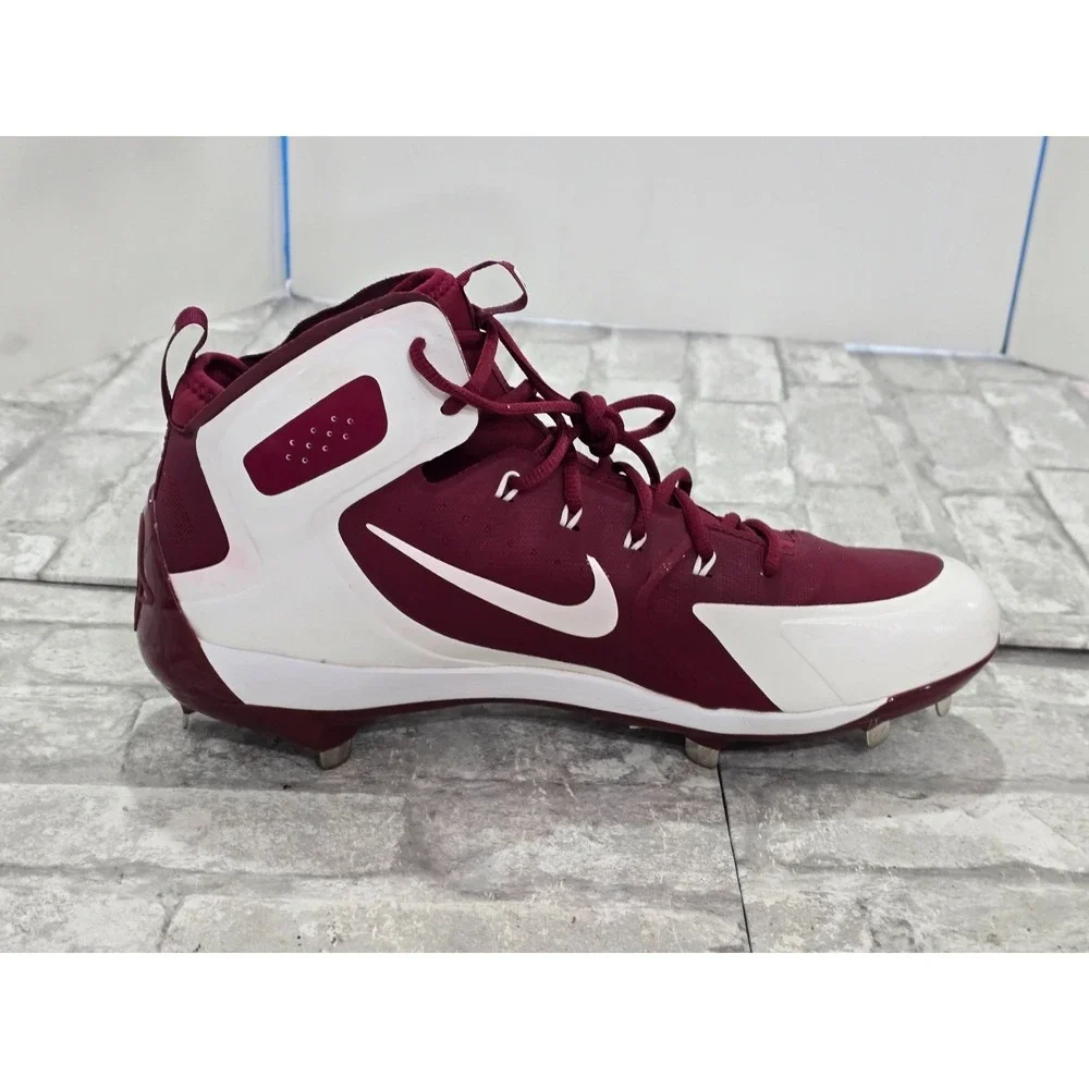 Nike Alpha Huarache Men's 13.5 Elite Metal Baseball Cleats Red 923428-612 Maroon